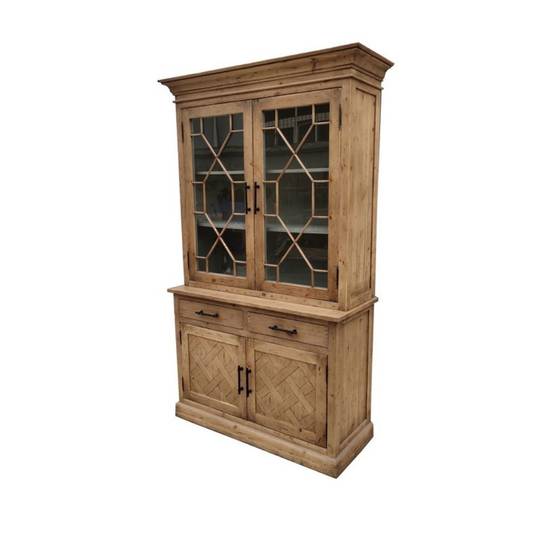 Rustic Parquet Pine Cabinet